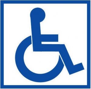 Доступность для инвалидов в креслах-колясках (200х200мм) Табличка с пиктограммой