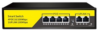 POE-402-1 Коммутатор 4 порта с POE 10/100Мб/с, 2 порта WAN: 10/100/100Мб/с
