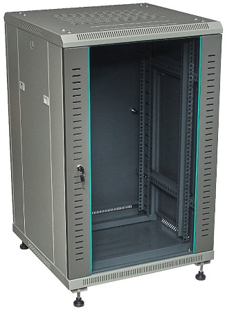 Шкаф 19&quot; напольный 25U серый B256080GWTWOF (600х800)