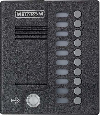 Метаком MK10.2-TM4EV Блок вызова видеодомофона с координатной системой, с числом абонентов до 10