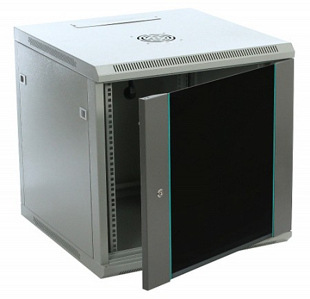 Шкаф 19&quot; настенный 9U серый C096060GWTWOF (600x600)