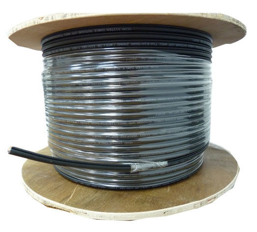 фото UTP 4 pair 24AWG + 2x0.75, Cat 5e 200 м. CU, УЛИЧНЫЙ (НА ТРОСУ) 