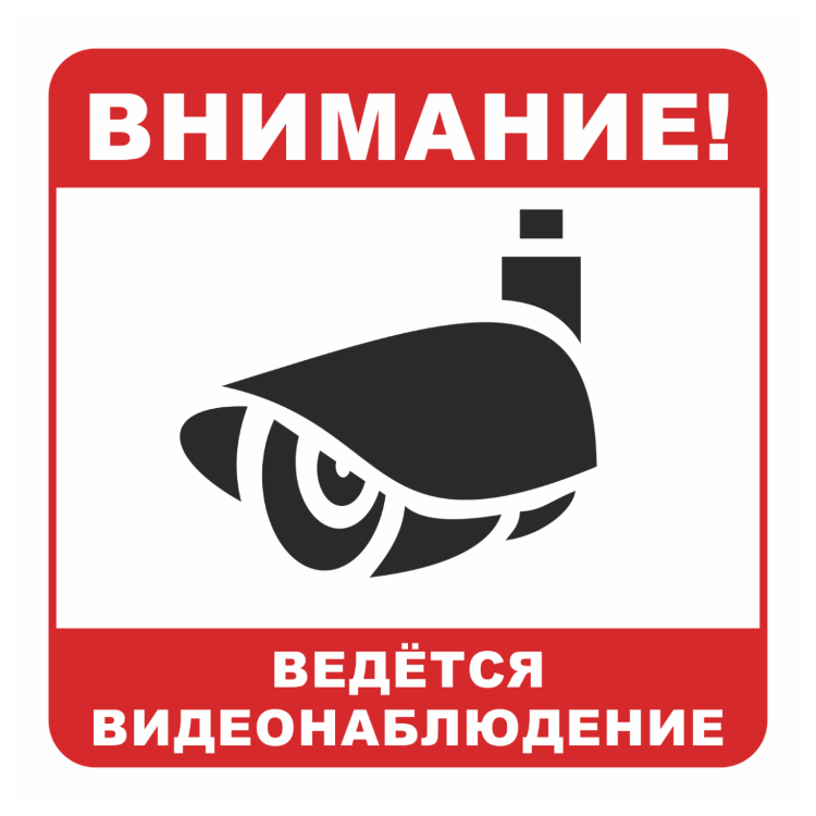 Наклейка "Ведется Видеонаблюдение" 100х100