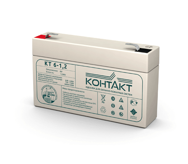 фото Аккумулятор КТ 6-1,2 (6В/1,2А/ч) 
