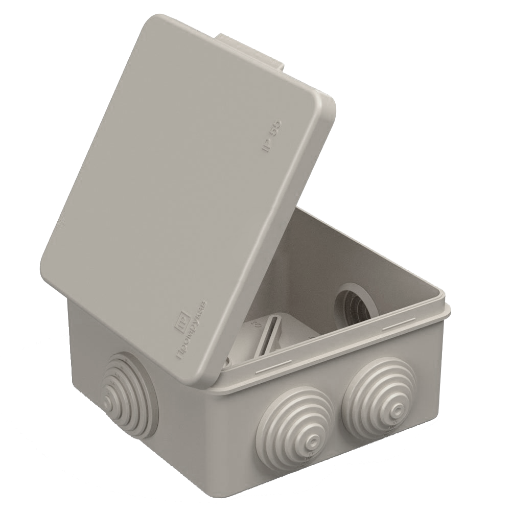 Коробка распаячная 100х100х50 безгалогенная (HF) Серая IP66 