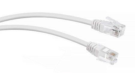 CABEUS PC-TEL-RJ12-1M 6P4C ПАТЧ-КОРД ТЕЛЕФОННЫЙ, 1 М, БЕЛЫЙ