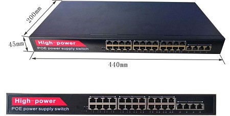 POE-2404-1 Коммутатор PoE 24+2 портов, металлический корпус
