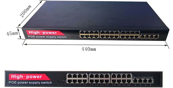 фото POE-2404-1 Коммутатор PoE 24+2 портов, металлический корпус 