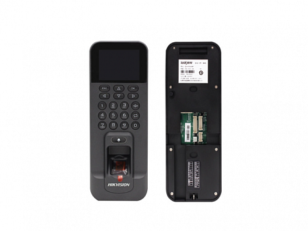DS-K1T804BMF Терминал доступа со встроенными считывателями Mifare карт и отпечатков пальцев