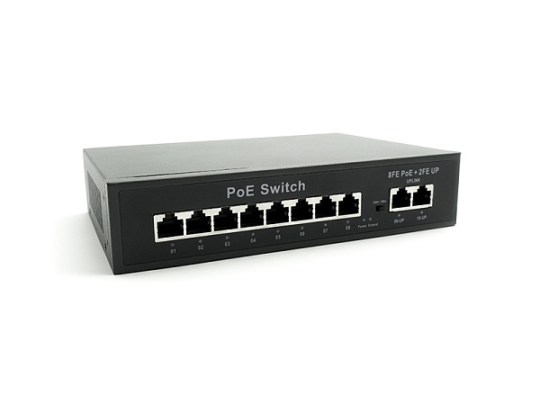фото Optimus EL S-10/8PA_v.2 Коммутатор 8 портов(10/100 Мбит/с) с поддержкой РоЕ; 2 порта (10/100 Мбит/с) 