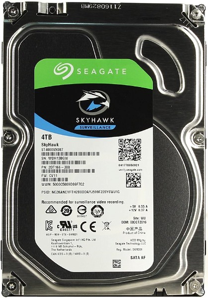 фото HDD 4 Tb Seagate (SATA-3, 7200 об./мин.) ST4000VX007 SkyHawk 