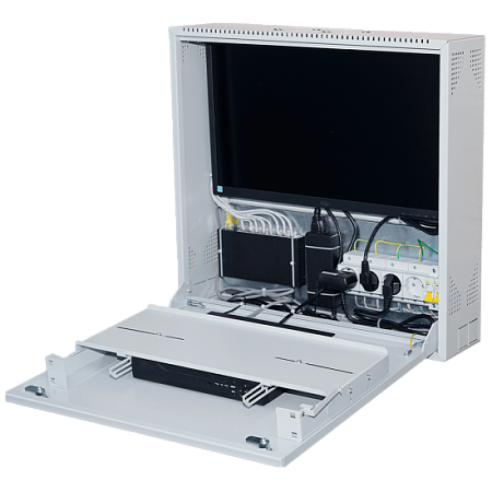 ШНВ-1 Шкаф металлический для видеонаблюдения, 10,5 кг, 560х540х150мм, светло-серый, металл 1 мм