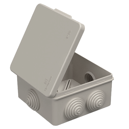 Коробка распаячная 100х100х50 безгалогенная (HF) Серая IP66 