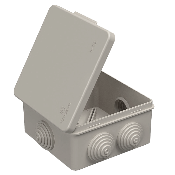 фото Коробка распаячная 100х100х50 безгалогенная (HF) Серая IP66 