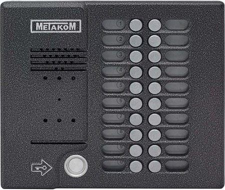 Метаком МК20.2-ТМ4ЕV Блок вызова видеодомофона с координатной системой, с числом абонентов до 20